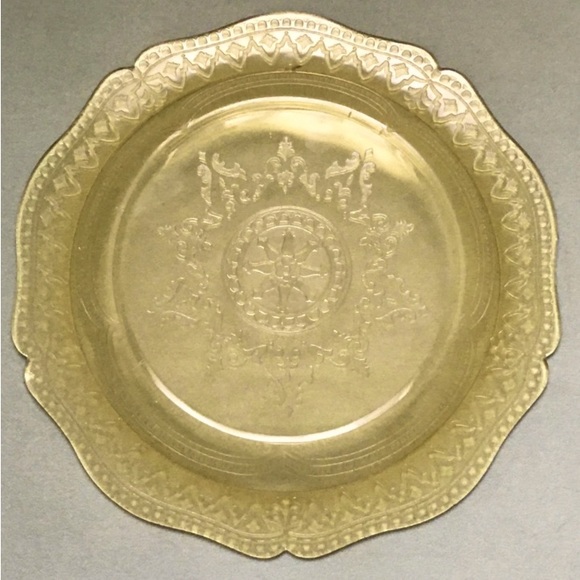 Vintage Patrician Amber by FEDERAL Depression GLASS SERVING Dinner Plate 1930’s - Picture 1 of 5
